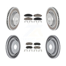 Charger l'image dans la galerie, Front Rear Coated Disc Brake Rotors And Ceramic Pads Kit For Ford Mustang