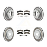 Front Rear Coat Disc Brake Rotor Ceramic Pad Kit For Nissan NV2500 NV3500 NV1500