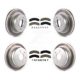 [Front+Rear] 2016-2022 Nissan TITAN XD Premium Coated Rotors & Ceramic Pads Brake Kit For Max Braking