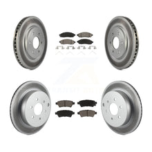 Charger l'image dans la galerie, Front Rear Coated Disc Brake Rotors And Ceramic Pads Kit For Nissan Pathfinder