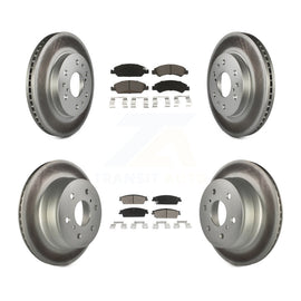 Front Rear Coat Brake Rotors Ceramic Pad Kit For Chevrolet Silverado 1500 GMC XL