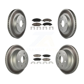 Front Rear Coat Brake Rotors Ceramic Pad Kit For Chevrolet Tahoe GMC Suburban XL