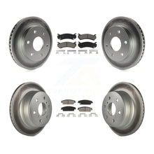 Charger l'image dans la galerie, Front Rear Coated Disc Brake Rotors Ceramic Pad Kit For Chevrolet Silverado 1500