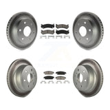 Front Rear Coated Disc Brake Rotors Ceramic Pad Kit For Chevrolet Silverado 1500