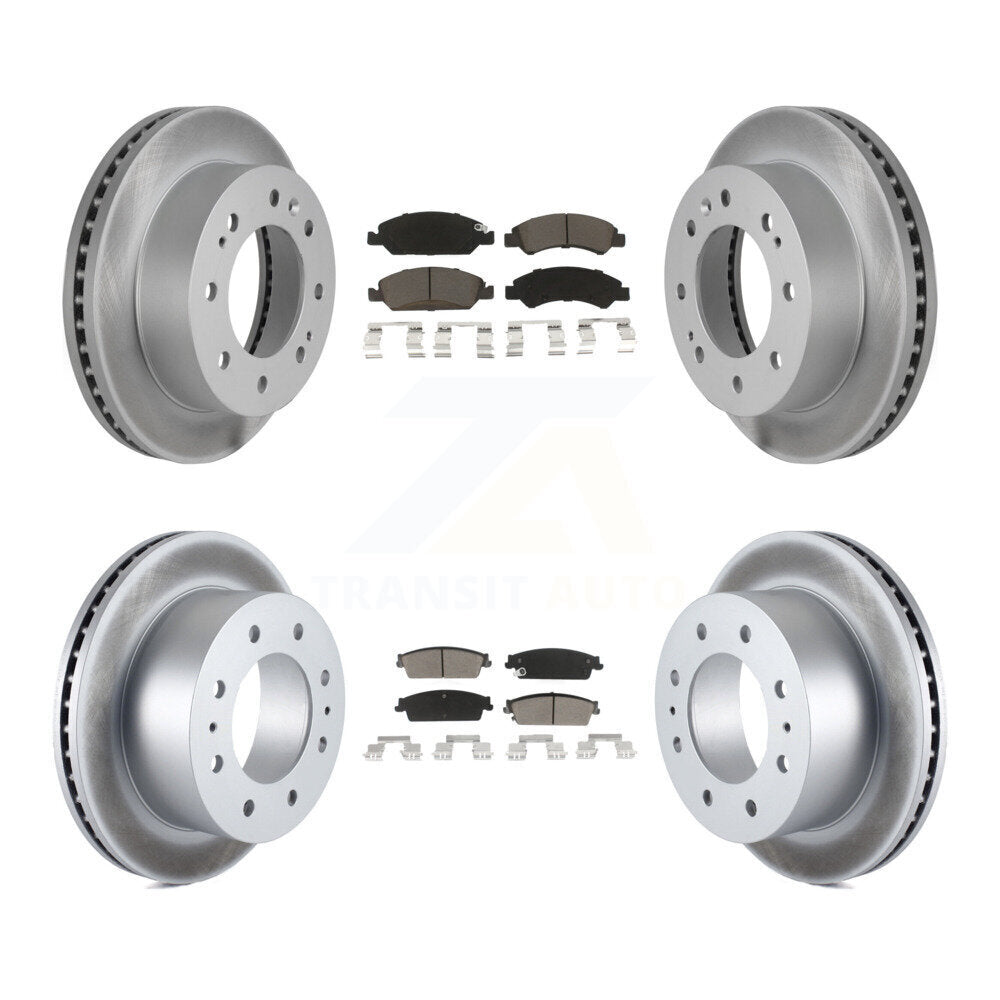 Front Rear Coat Brake Rotors Ceramic Pad Kit For Chevrolet Silverado 1500 Hybrid