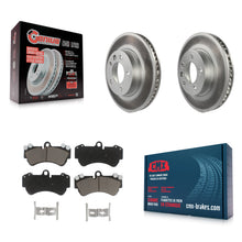 Load image into Gallery viewer, Front Coated Brake Rotors Ceramic Pad Kit For Porsche Cayenne Volkswagen Touareg