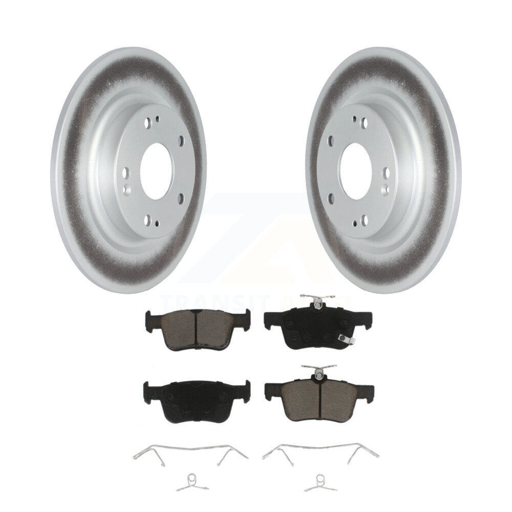 Rear Coated Disc Brake Rotors And Ceramic Pads Kit For Honda Civic