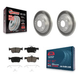 Rear Coated Disc Brake Rotors And Ceramic Pads Kit For Honda Civic