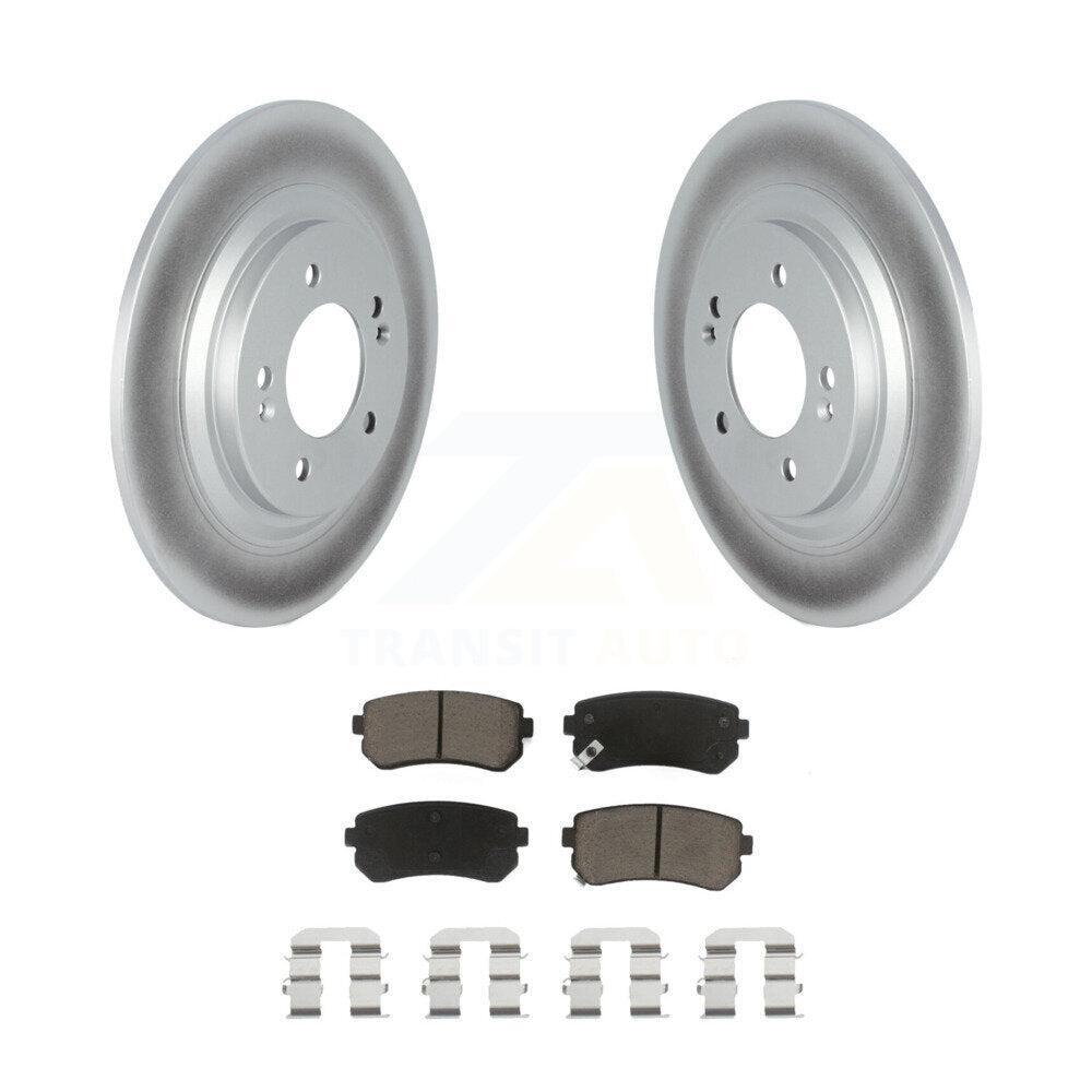 Rear Coat Brake Rotors Ceramic Pad Kit For Kia Cadenza With Manual Parking