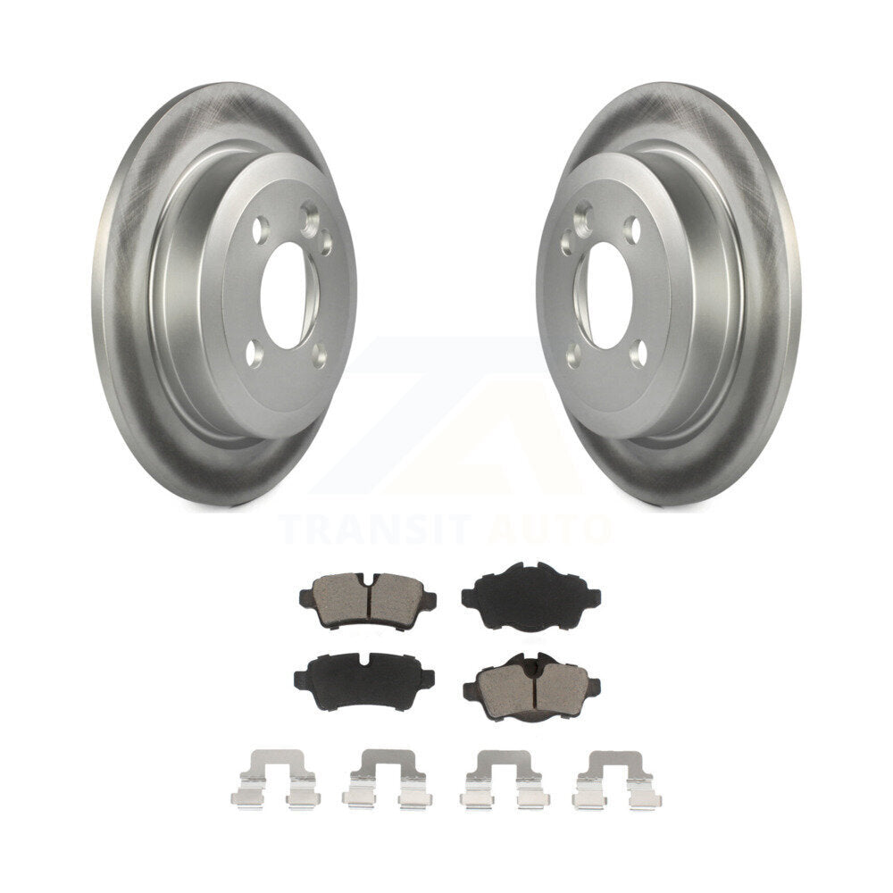 Rear Coated Disc Brake Rotors And Ceramic Pads Kit For Mini Cooper