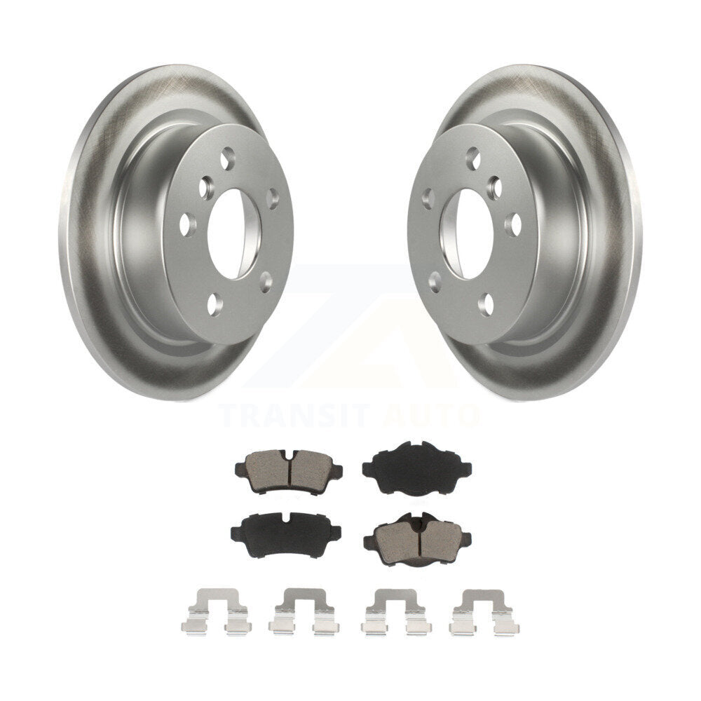 Rear Coated Disc Brake Rotors And Ceramic Pads Kit For Mini Cooper