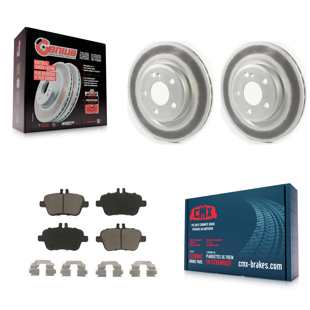 Rear Coated Brake Rotor Ceramic Pad Kit For Mercedes-Benz GLA250 CLA250 INFINITI