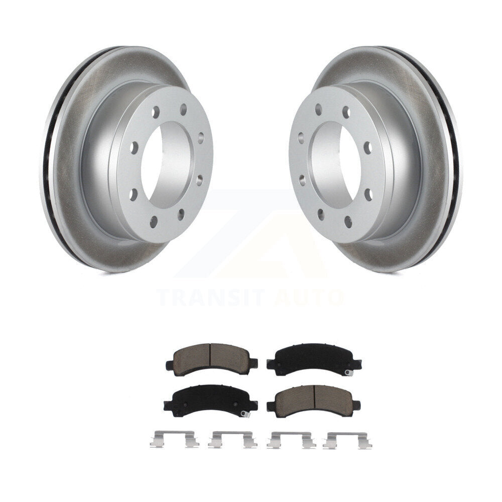 Rear Coat Brake Rotor Ceramic Pad Kit For Chevrolet Express 3500 2500 GMC Savana