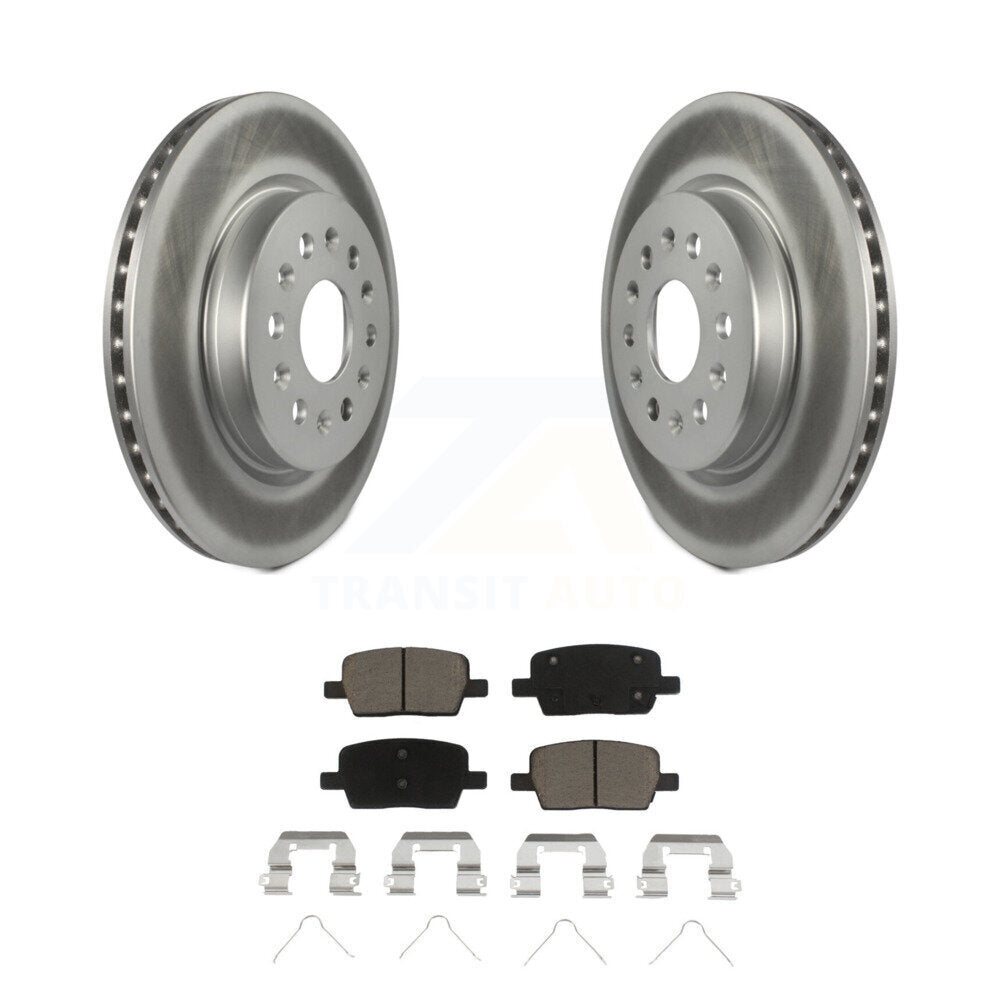 Rear Coat Brake Rotor Ceramic Pad Kit For Chevrolet Traverse GMC Acadia Cadillac