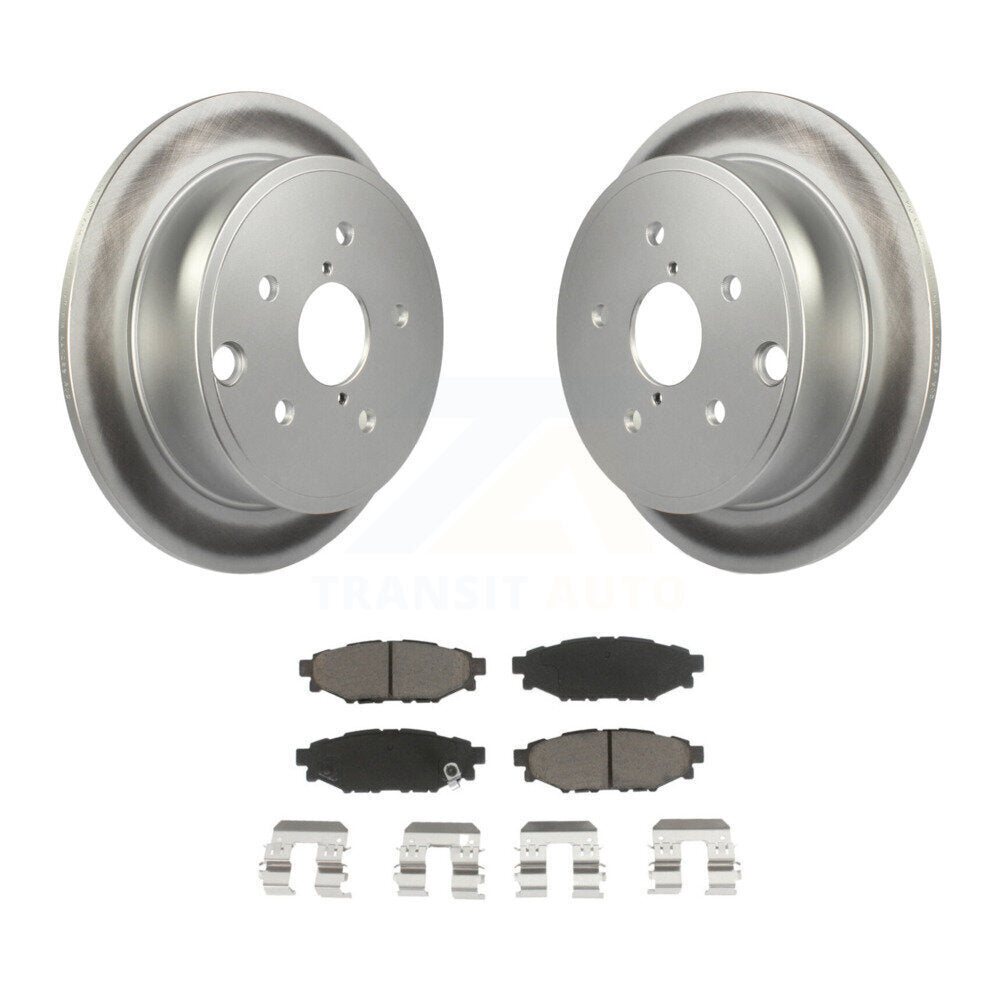 Rear Coated Disc Brake Rotors And Ceramic Pads Kit For Subaru WRX