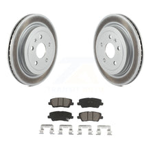 Charger l&#39;image dans la galerie, Rear Coated Disc Brake Rotors And Ceramic Pads Kit For Cadillac CTS