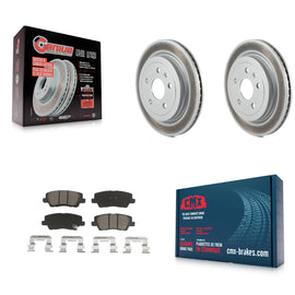 Rear Coated Disc Brake Rotors And Ceramic Pads Kit For Cadillac CTS