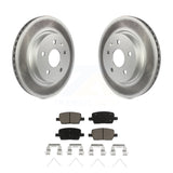 Rear Coated Disc Brake Rotor & Ceramic Pad Kit For Chevrolet Camaro Cadillac CT6