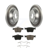 Rear Coated Disc Brake Rotor Ceramic Pad Kit For Volkswagen Tiguan Jetta Audi TT
