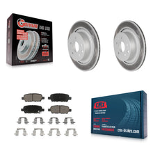 Load image into Gallery viewer, Rear Coated Disc Brake Rotors And Ceramic Pads Kit For INFINITI G37 G35 Q60