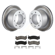 Charger l&#39;image dans la galerie, Rear Coated Disc Brake Rotors And Ceramic Pads Kit For GMC Sierra 3500 Classic