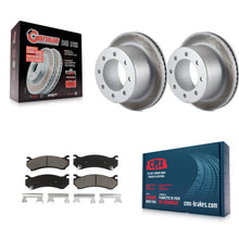Charger l'image dans la galerie, Rear Coated Disc Brake Rotors And Ceramic Pads Kit For GMC Sierra 3500 Classic
