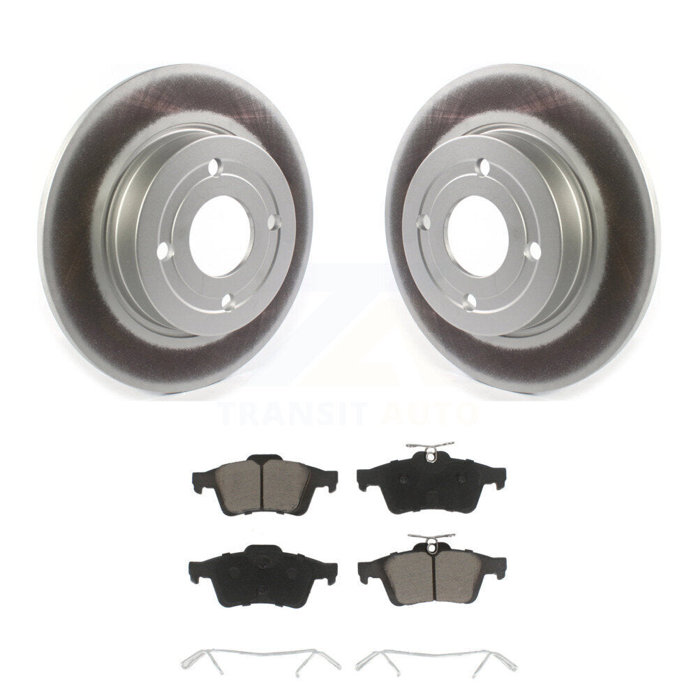 Rear Coated Disc Brake Rotors And Ceramic Pads Kit For Ford EcoSport