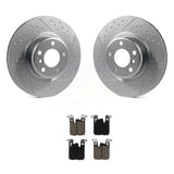 Rear Coated Brake Rotor Ceramic Pad Kit For BMW 328i 428i 320i xDrive 228i M235i