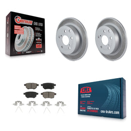 [Rear] 2010 Toyota Matrix XRS Premium Coated Rotors & Ceramic Pads Brake Kit For Max Braking