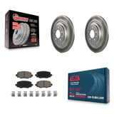 Rear Coated Disc Brake Rotors And Ceramic Pads Kit For Jeep Cherokee