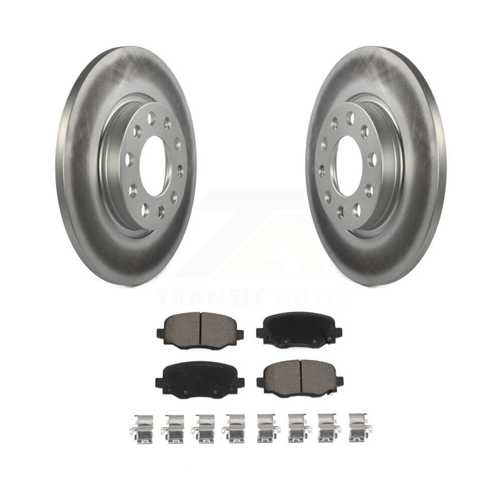 Rear Coated Disc Brake Rotors And Ceramic Pad Kit For Jeep Cherokee Chrysler 200