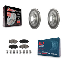 Load image into Gallery viewer, Rear Coated Disc Brake Rotors And Ceramic Pad Kit For Jeep Cherokee Chrysler 200