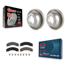Load image into Gallery viewer, Rear Coated Disc Brake Rotors And Ceramic Pads Kit For Ford E-450 Super Duty