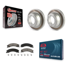 Load image into Gallery viewer, Rear Coated Brake Rotors Ceramic Pad Kit For Ford E-450 Super Duty DIESEL engine