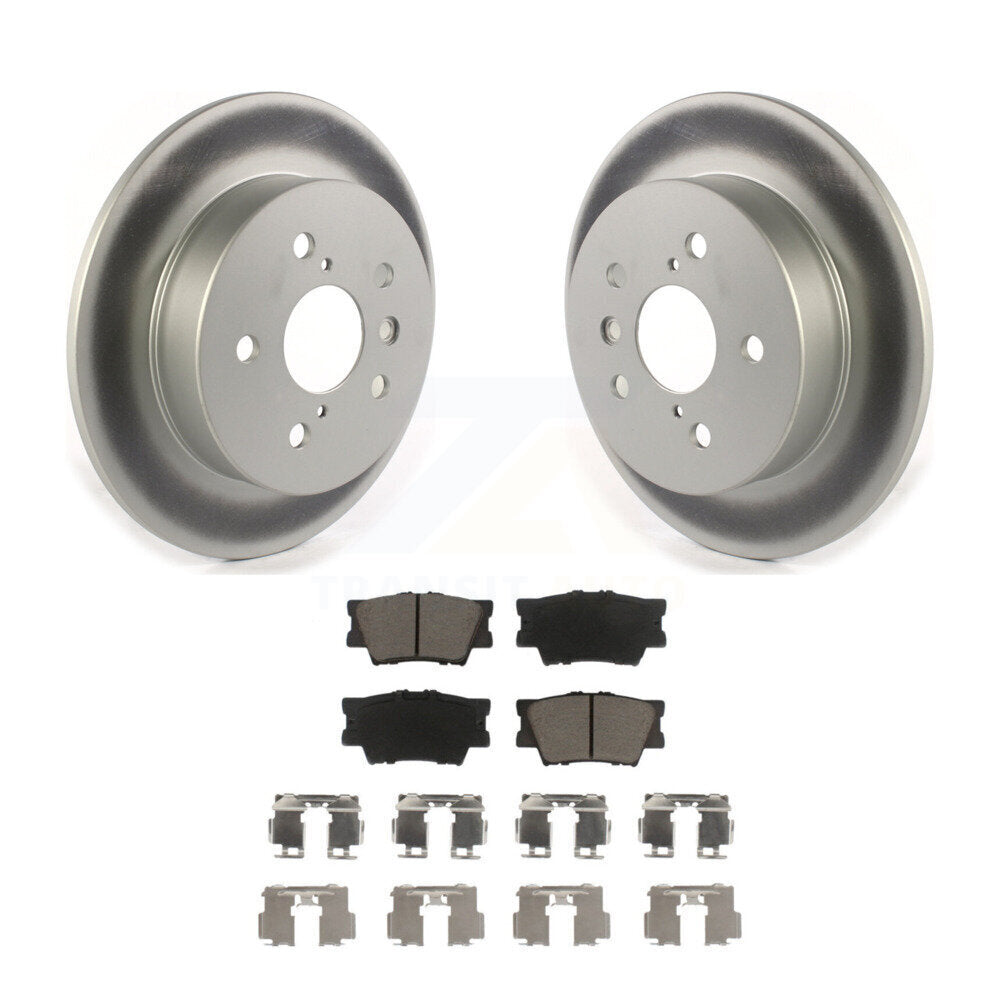 Rear Coated Disc Brake Rotors And Ceramic Pads Kit For Toyota Camry