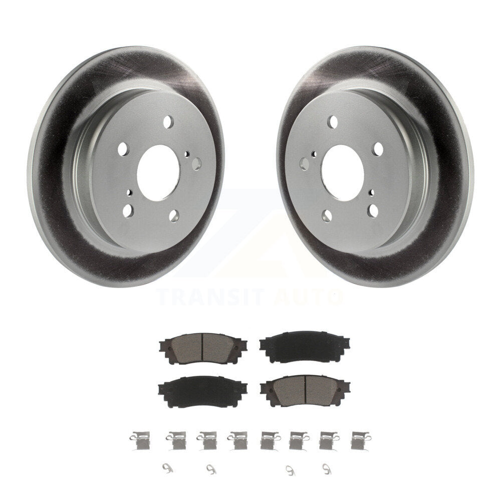 Rear Coated Brake Rotors Ceramic Pad Kit For Toyota Camry RAV4 Lexus NX200t C-HR