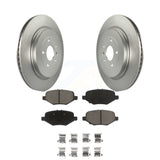 Rear Coat Brake Rotor Ceramic Pad Kit For Ford Explorer Taurus Flex Police Sedan