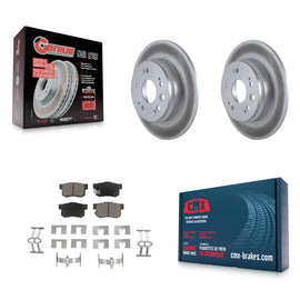 [Rear] 2002-2004 Honda CR-V Premium Coated Rotors & Ceramic Pads Brake Kit For Max Braking