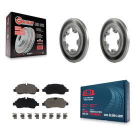 Rear Coated Disc Brake Rotor Ceramic Pad Kit For Ford Transit-250 Transit-350 HD
