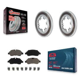 Rear Coat Brake Rotors Ceramic Pad Kit For Ford Transit-350 HD With 6 Lug Wheels