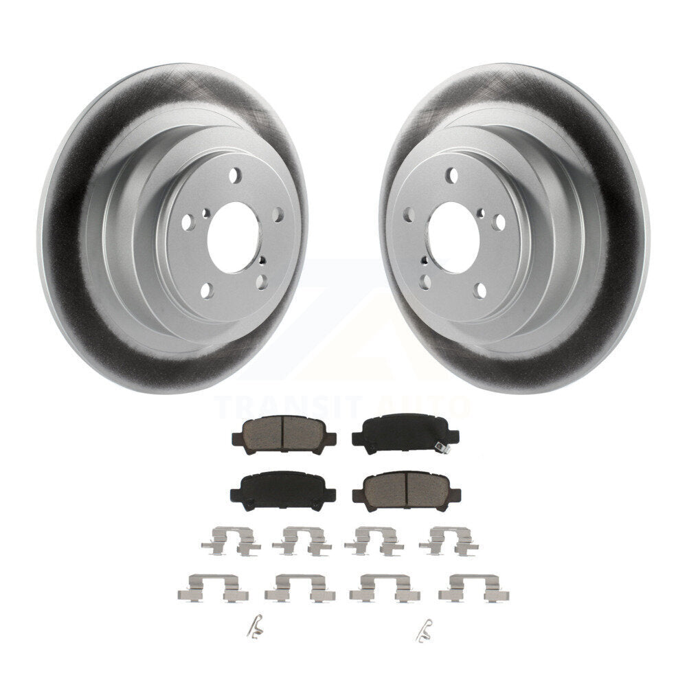 Rear Coated Disc Brake Rotors And Ceramic Pad Kit For Subaru Outback Legacy Baja