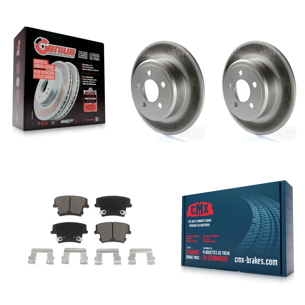 Rear Coat Brake Rotors Ceramic Pad Kit For Dodge Charger Chrysler 300 Challenger