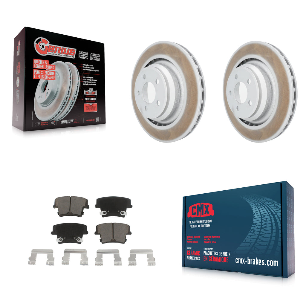 Rear Coat Brake Rotors Ceramic Pad Kit For Dodge Charger R T Scat Pack with 6.4L