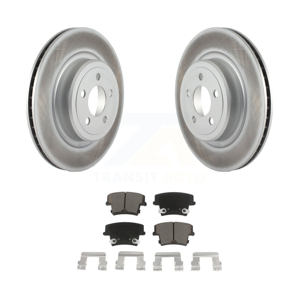 Rear Coated Disc Brake Rotors And Ceramic Pads Kit For Dodge Charger Magnum