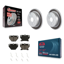 Rear Coated Brake Rotor & Ceramic Pad Kit For Toyota Corolla Matrix Pontiac Vibe