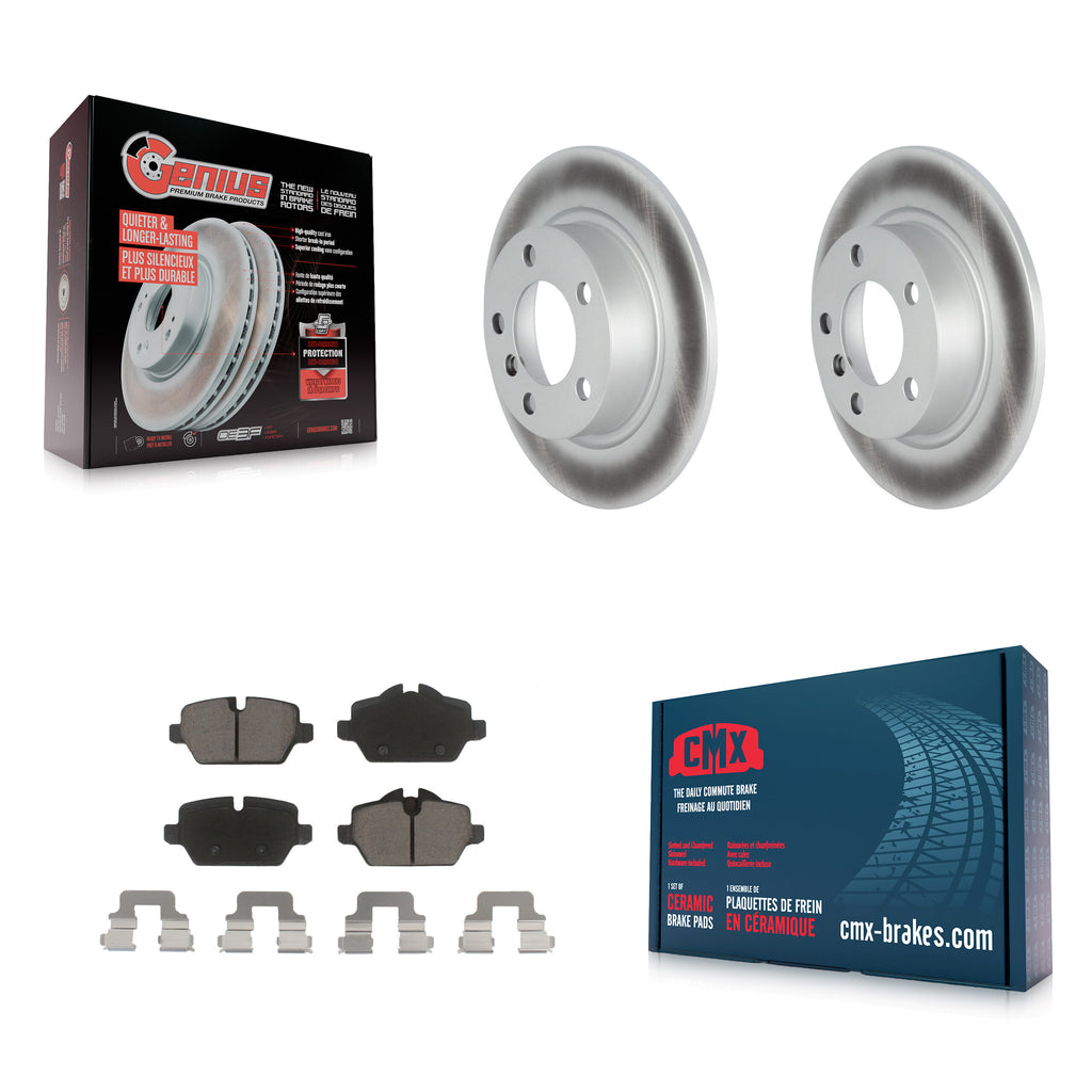 Rear Coated Disc Brake Rotors Ceramic Pad Kit For Mini Cooper Countryman Paceman