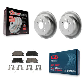 Rear Coated Disc Brake Rotors Ceramic Pad Kit For Toyota Camry Lexus ES330 ES300