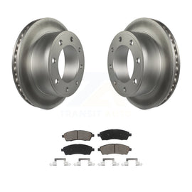 Rear Coat Brake Rotors Ceramic Pad Kit For Ford F-250 Super Duty F-350 Excursion