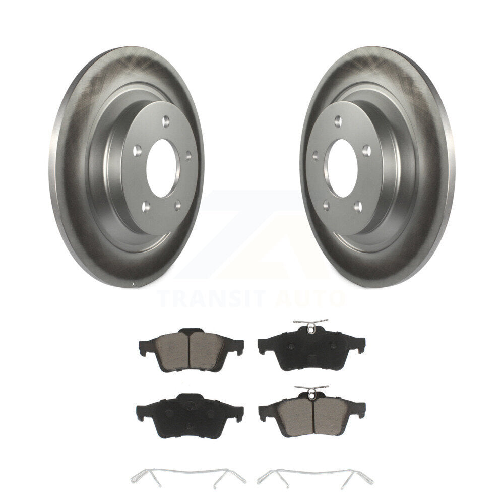 Rear Coated Disc Brake Rotors And Ceramic Pads Kit For Mazda 5