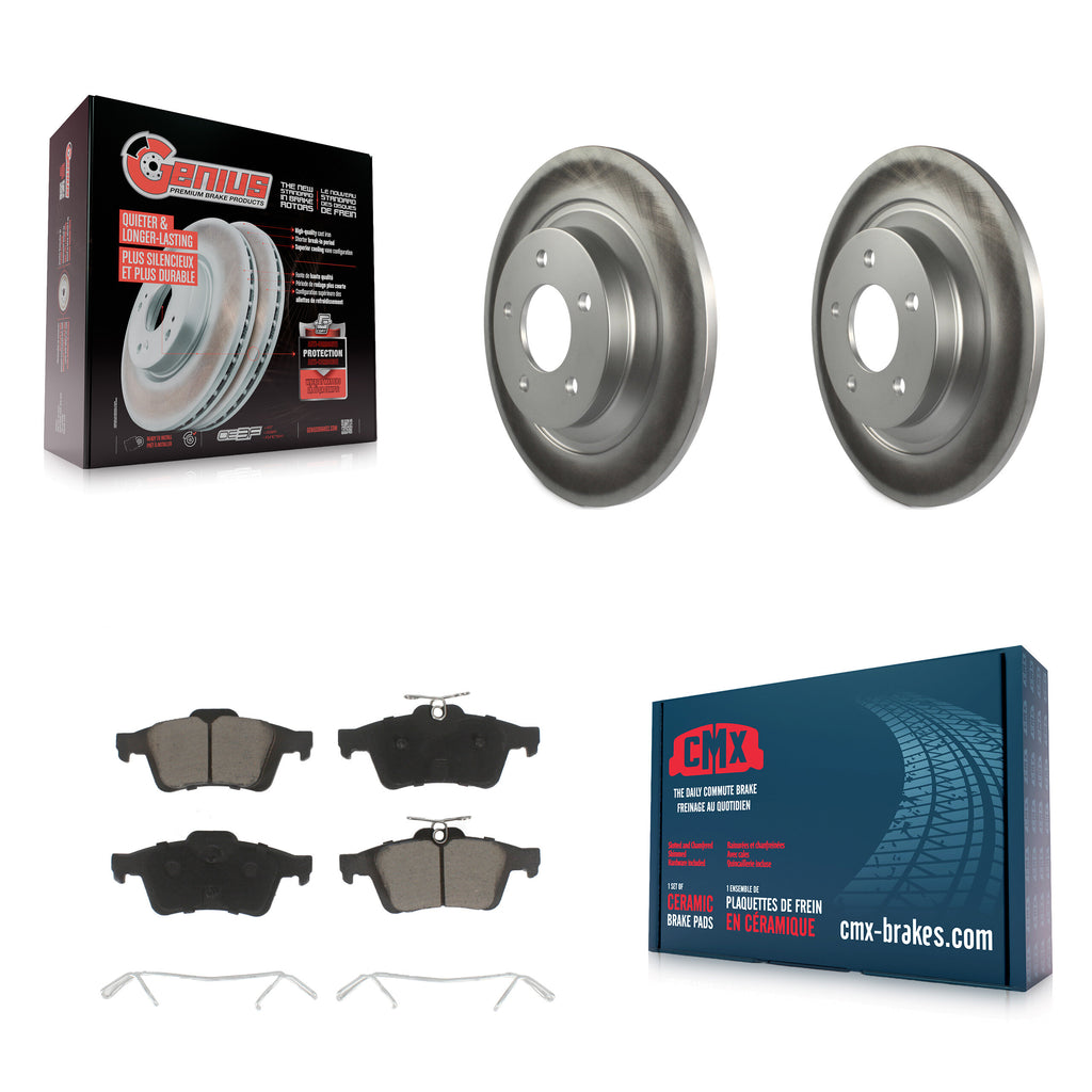 Rear Coated Disc Brake Rotors And Ceramic Pads Kit For Mazda 5